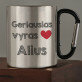 Geriausias vyras - Metalinis puodelis su karabinu