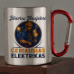 Geriausias elektrikas - Metalinis puodelis su karabinu Geriausias elektrikas - Metalinis puodelis su karabinu