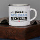 Mylimas senelis - Keramikinis puodelis su juodu apvadu