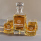 Whisky warmer - Graviruotų grafino ir viskio taurių rinkinys
