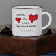 You make my heart smile - Keramikinis puodelis su juodu apvadu