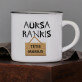 Auksarankis - Keramikinis puodelis su juodu apvadu